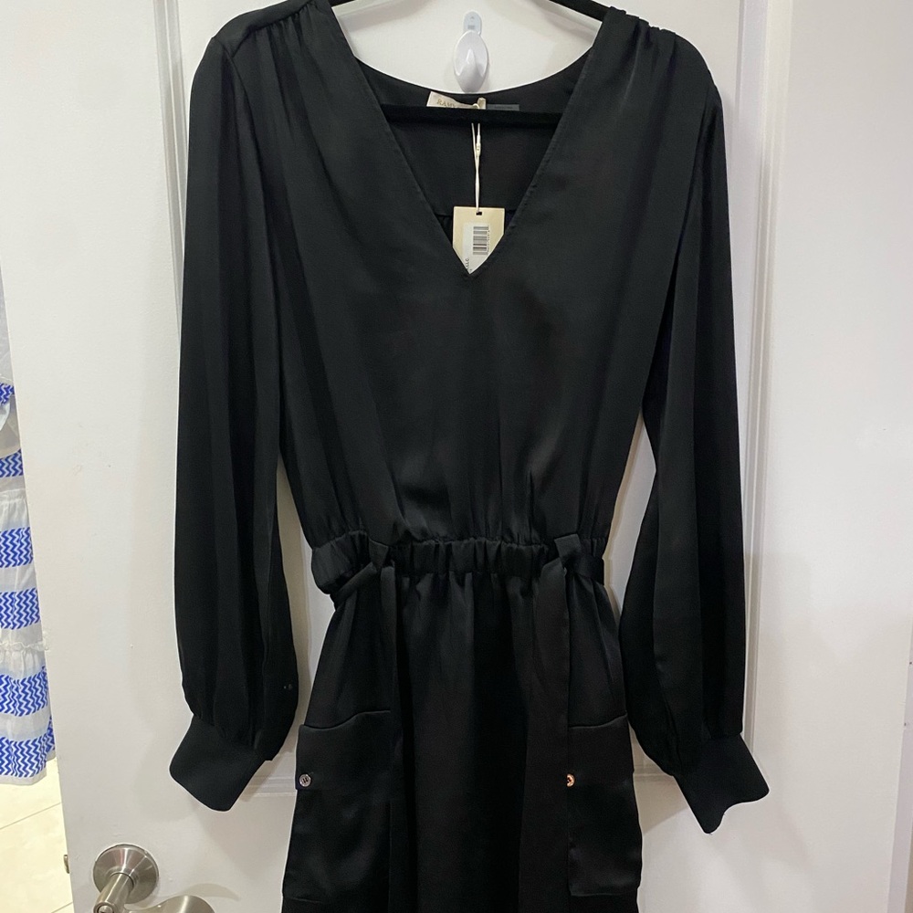 Ramy Brook Black Long Sleeve Dress